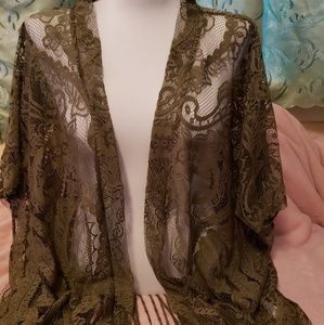 Olive green cover up